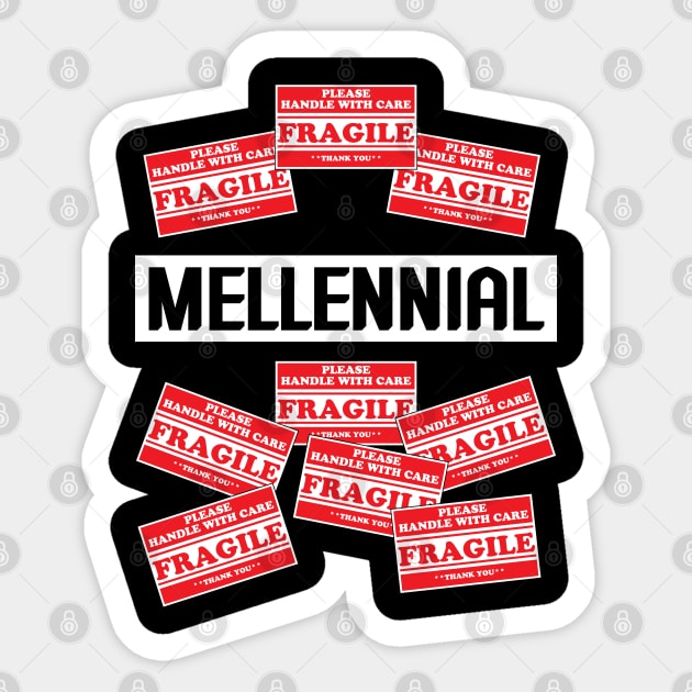 Millennial Fragile Funny Halloween Sticker by NiceTeeBroo